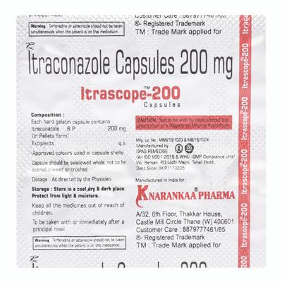 ITRASCOPE 200 Capsule 10's - Fungal Infections-Anf