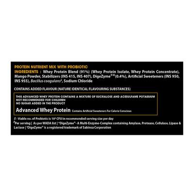 Proquest Advanced Whey Protein Powder - Alphonso Mango Flavour 1 kg - Whey Proteins