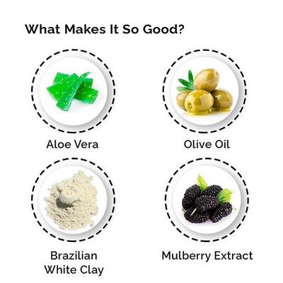 Greenberry Organics Brazilian Rainforest White Clay Mask 100 gm - Masks & Peels