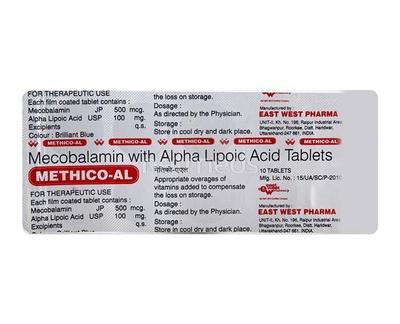 Methico AL Tablet 10'S - Neuropathic Pain-Dru