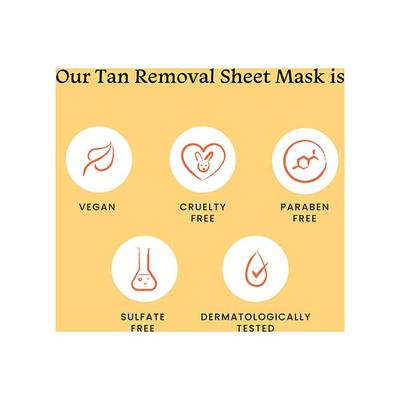 Foxtale Essentials Tan Removal Sheet Mask with Vitamin C and Papaya 26 gm - Sheet Masks
