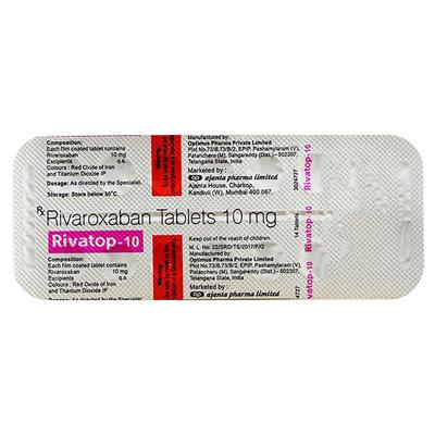 RIVATOP 10 Tablet 14's - Blood Clot-Ant