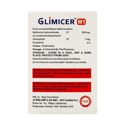 GLIMICER M1 Tablet 10's - Diabetes-Ant