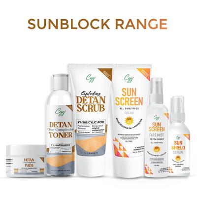 CGG Cosmetics Sunscreen Kit (Sunscreen SPF 45 Cream 50 gm + Sunshield SPF 50 Serum 50 ml) - Face Sunscreen