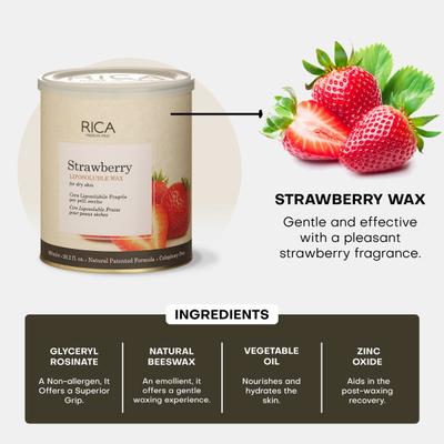 Rica Liposoluble Wax - Strawberry 800 ml - Shaving & Hair Removal