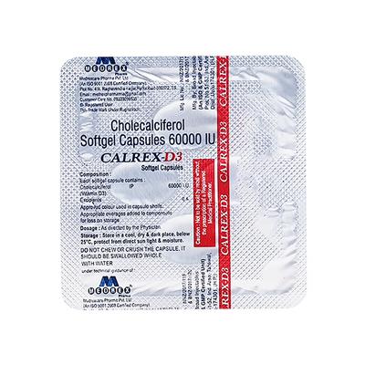 Calrex D3 60K Capsule 4's - Supplements-Vam