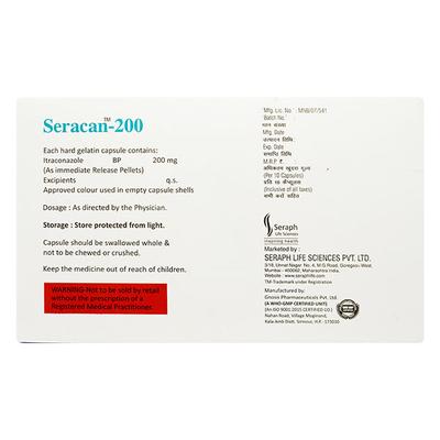SERACAN 200mg Capsule 10's - Fungal Infections-Anf