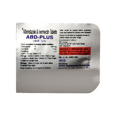 ABD PLUS Tablet 1's - Parasitic Worms-Ant