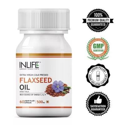 Inlife Flaxseed Oil Extra Virgin Cold Pressed Oil 60's - Vital Health