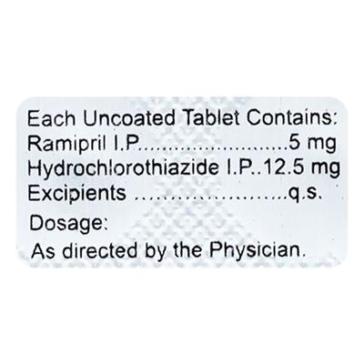 RAMILAT H 5mg Tablet 10's - Hypertension-ACE