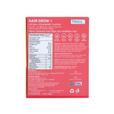 Slip Slips Hair Grow+ Slips - Natural Strawberry Flavour 30's - General Health