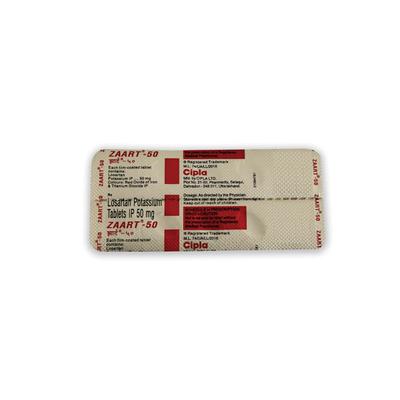 Zaart 50mg Tablet 10'S - Hypertension-Ang