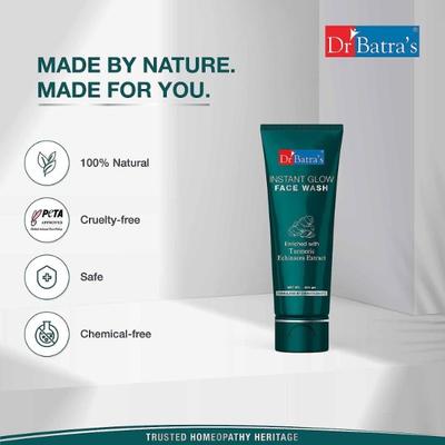 Dr Batra's Instant Glow Face Wash 200 gm + Wet Look Hair Gel 100 gm + Deodorant 100 gm - Personal Care (Ayush)