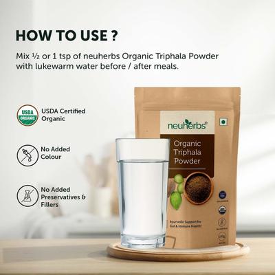 Neuherbs Organic Triphala Powder 100gm - Herbal Dietary Supplement