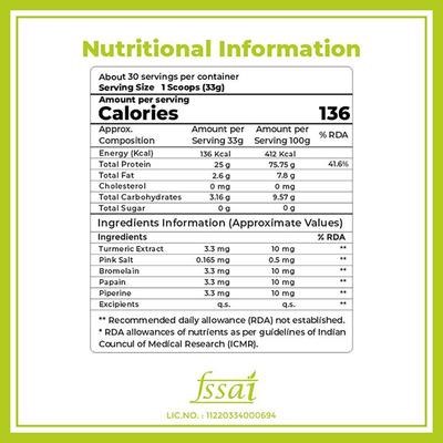 Boldfit Vegan Protein Powder - Chocolate Flavour 1 kg - Protein Drink