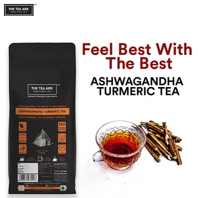 The Tea Ark Organic Tea Bags - Ashwagandha, Turmeric & Lemongrass Tea 100's - Herbal/Green Teas