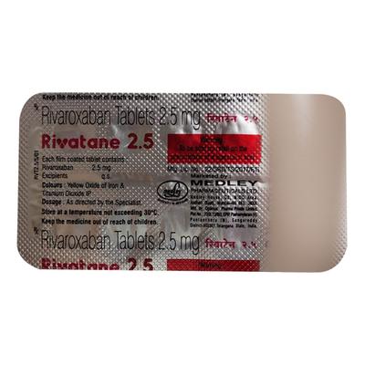 RIVATANE 2.5 Tablet 10's - Blood Clot-Ant