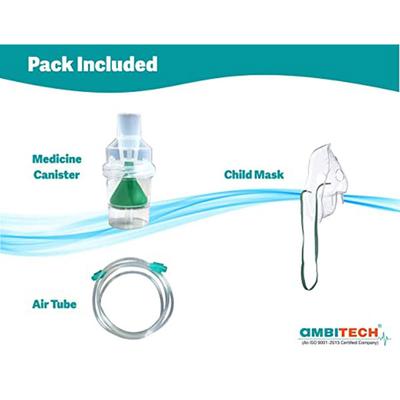 Ambitech Child Nebulizer Kit Mask with Air Tube & Medicine Chamber - Nebulizers / Vaporizer