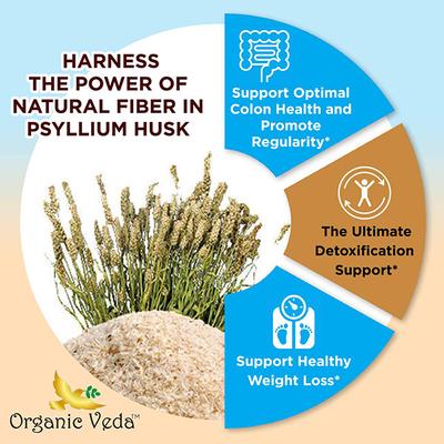 Organic Veda Psyllium Husk Powder 227 gm - Pure Herbs