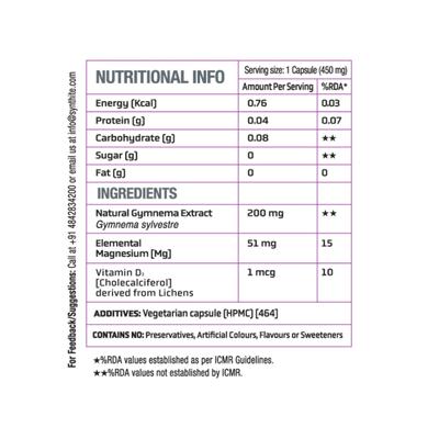 Natxtra Gymne-Mag D Natural Capsule 60's - Herbal Dietary Supplement