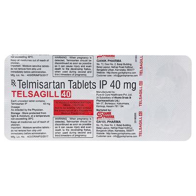 TELSAGILL 40 Tablet 10's - Hypertension-Ang