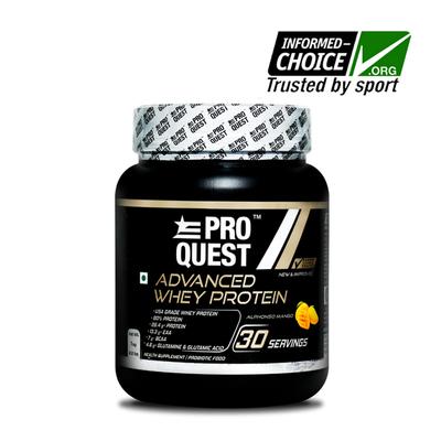 Proquest Advanced Whey Protein Powder - Alphonso Mango Flavour 1 kg - Whey Proteins
