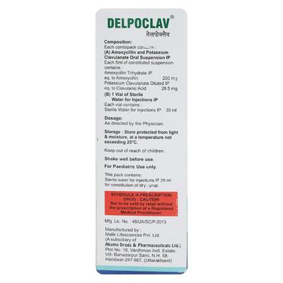 Delpoclav 228.5mg Oral Suspension 30ml - Bacterial Infections-Pen