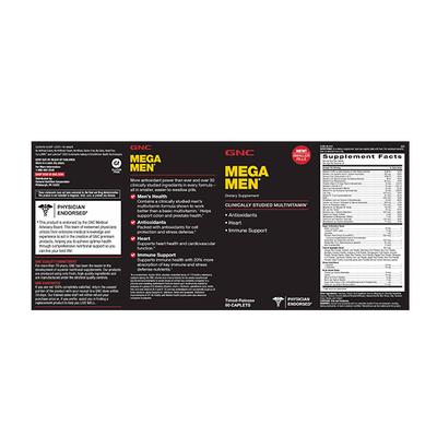 GNC Mega Men Multivitamin Caplet 90's - Multi-Vitamins