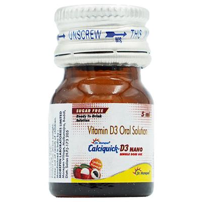 CALCIQUICK D3 NANO Sugar Free Lychee Flavour Oral Solution 5ml - Supplements-Vam
