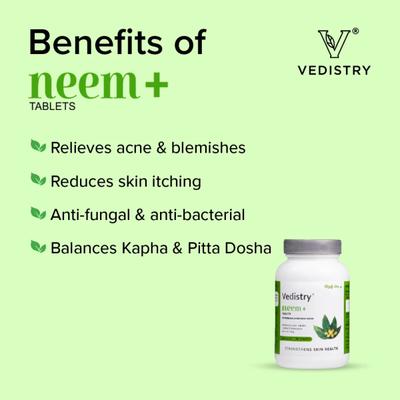 Vedistry Neem+ Tablet 60's - Pure Herbs