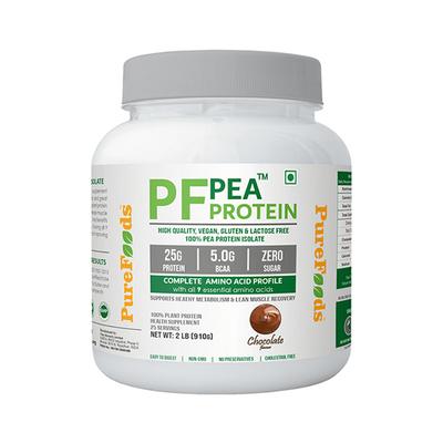 PureFoods PF Pea Protein Powder - Chocolate Flavour 910 gm - Workout Essentials
