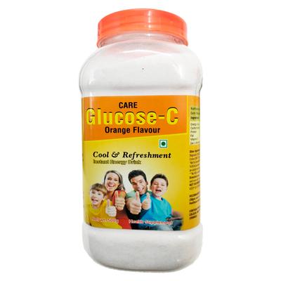 Care Glucose-C Powder - Orange Flavour 500 gm - Vitamin C
