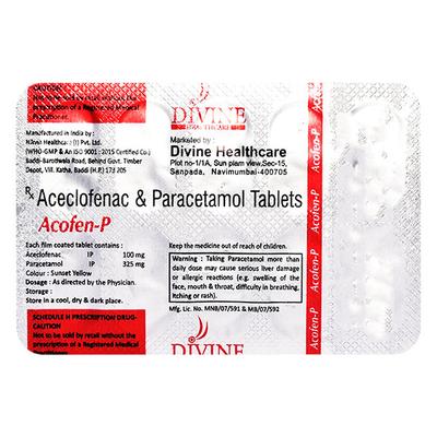 ACOFEN P Tablet 10's - Pain relief-Nsa
