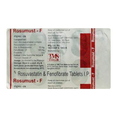ROSUMUST F Tablet 10's - High Cholesterol-Dys