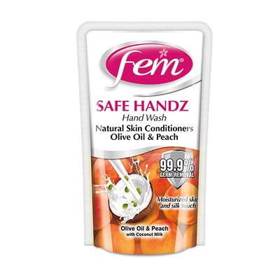 Fem Soft Handz Handwash - Olive Oil & Peach 185 ml - Hand Wash & Soaps