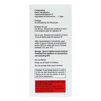 C FURO 1.5gm Injection 1's - Bacterial Infections-Cep