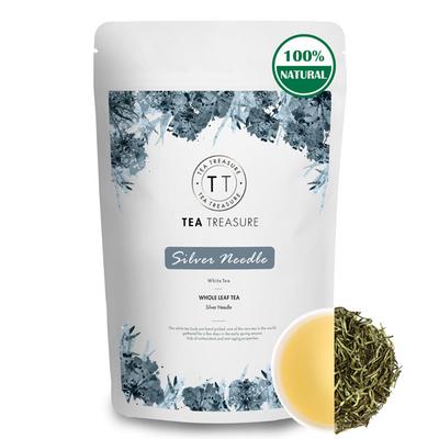 Tea Treasure White Tea Leaves - Silver Needle 50 gm (Pouch) - Teas