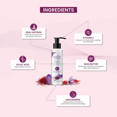 Kozicare Real Saffron Lightening Body lotion with Real Saffron 200 ml - Lotions & Creams