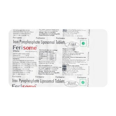 Ferisome 30mg Tablet 10'S - Iron Supplement/Anaemia-Vma