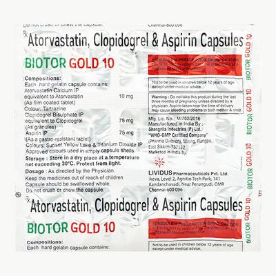 BIOTOR GOLD 10 Capsule 10's - Blood Clot-Ant