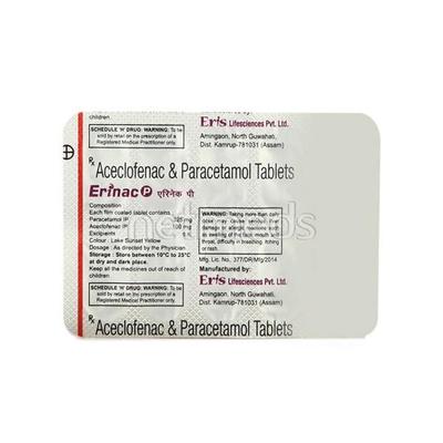 Erinac P Tablet 10'S - Pain relief-Nsa