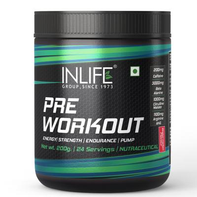 Inlife Pre Workout Powder - Watermelon Flavour 200 g - Workout Essentials