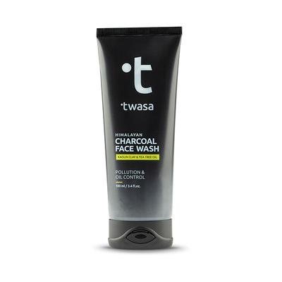 Twasa Himalayan Charcoal Face Wash - Kaolin Clay & Tea Tree Oil 100 ml - Face Wash & Cleansers
