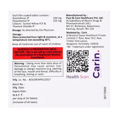 ACEPARIN Tablet 10's - Pain relief-Nsa