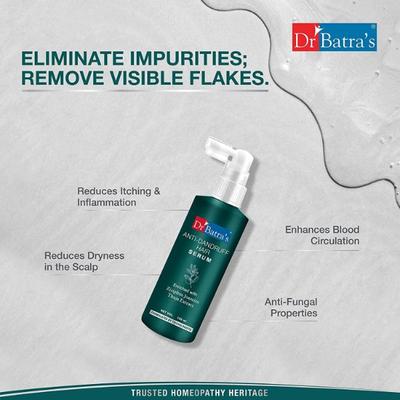 Dr Batra's Dandruff Cleansing Shampoo 500 ml + Hair Fall Control Oil 200 ml + Conditioner 200 ml + Anti-Dandruff Hair Serum 125 ml - Hair Treatment
