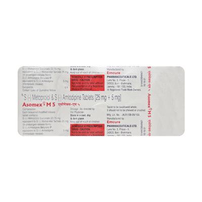 ASOMEX M 5 Tablet 10's - Hypertension-Bet