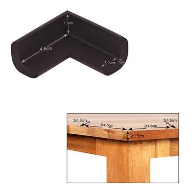 Baby Safety Inc Safe-O-Kid - High Qualityhigh Density L-Shaped Small Nbr Corner Cushions - Dark Brown (Pack of 4) - Baby Safety