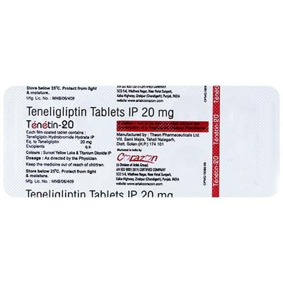 TENETIN 20 Tablet 10's - Diabetes-Ant