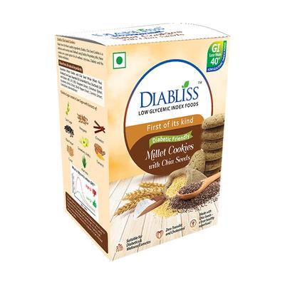 Diabliss Diabtic Friendly Chia Seed Millet Cookies 150 gm - Nutritional Bars