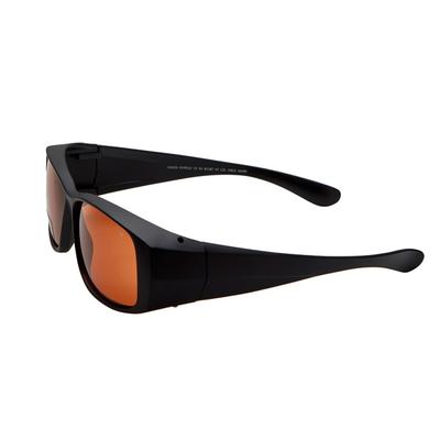 Vision Express 81187 Black Amber Wrap Sunglasses 1's - Wearables Sunglasses
